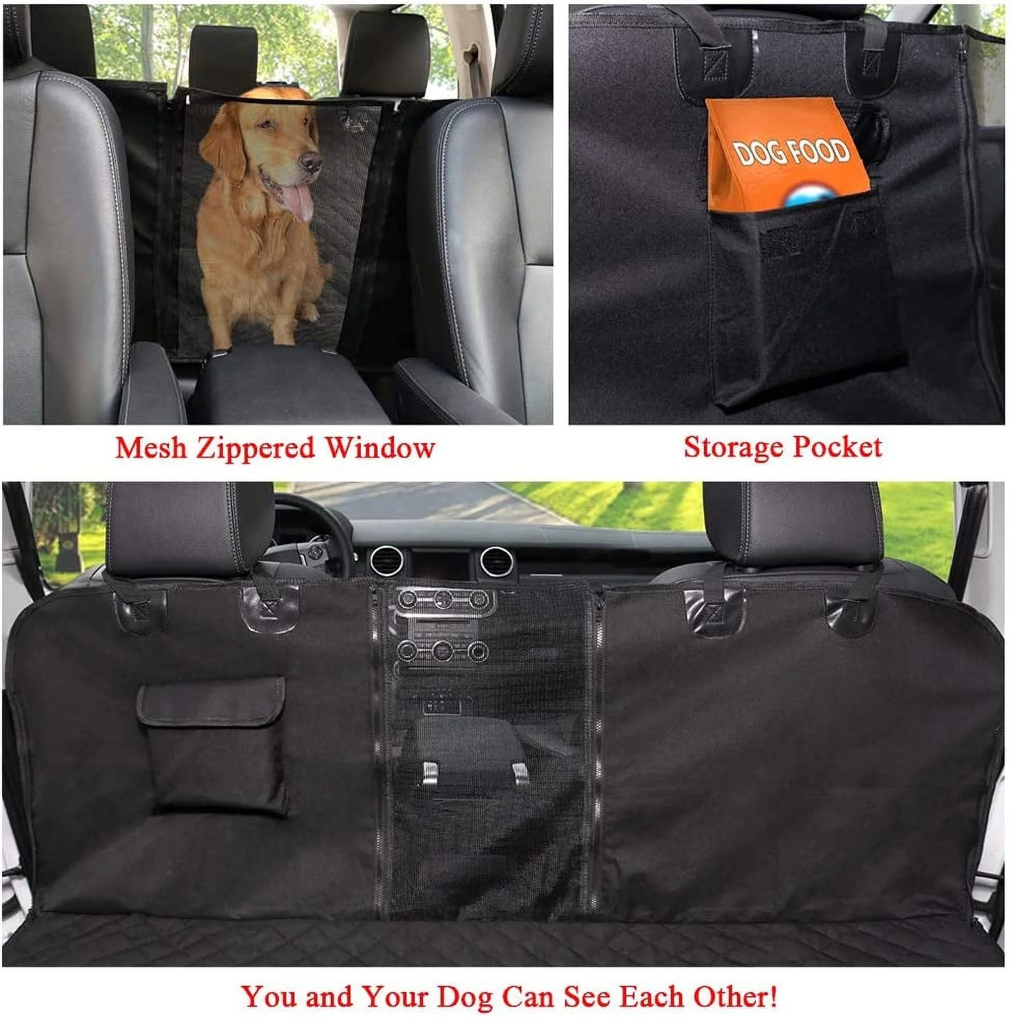 & Mesh Dogs Dog Dog Cover Trucks Protection Dog Cars Seat, Covers Cover Car for Window, Waterproof Car Scratchproof Seat SUVs Hammock Back with