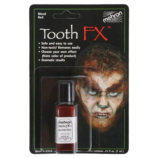 (Blood with Red) Makeup Brush FX (.25 Mehron ounce) Tooth