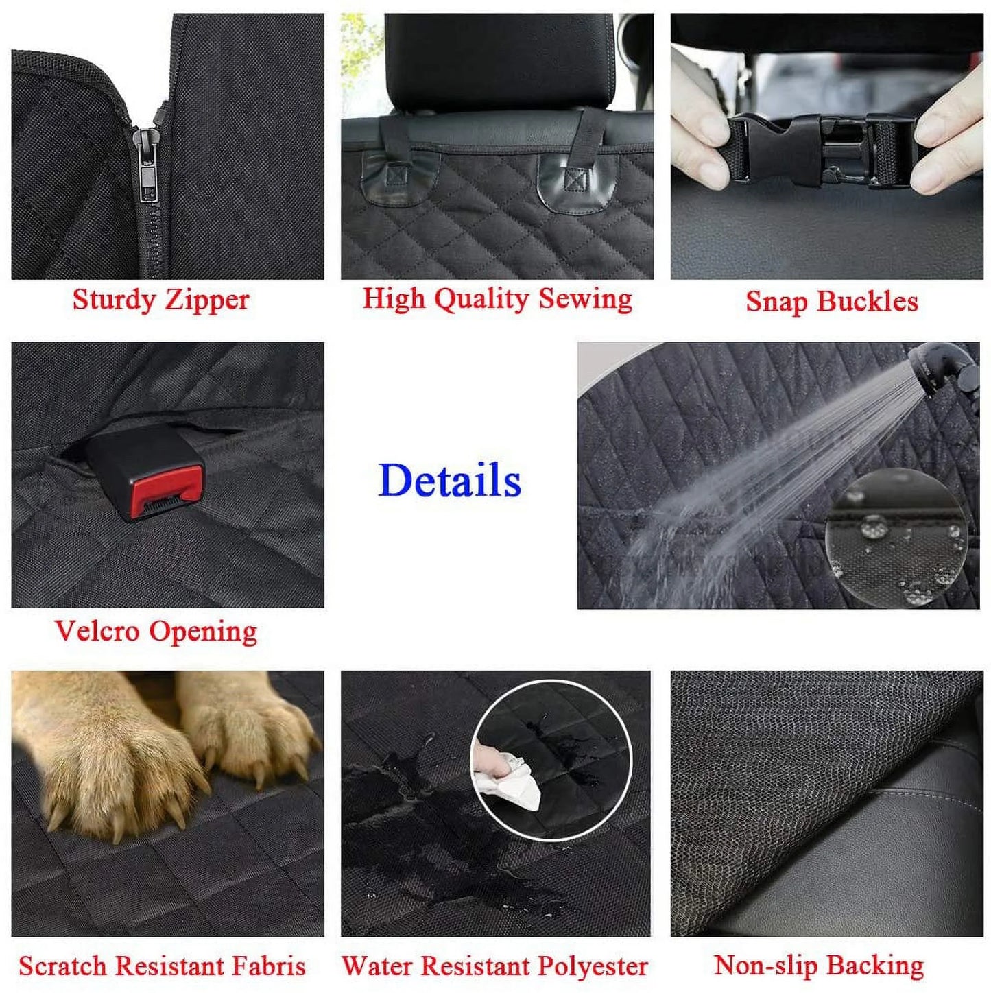 & Mesh Dogs Dog Dog Cover Trucks Protection Dog Cars Seat, Covers Cover Car for Window, Waterproof Car Scratchproof Seat SUVs Hammock Back with