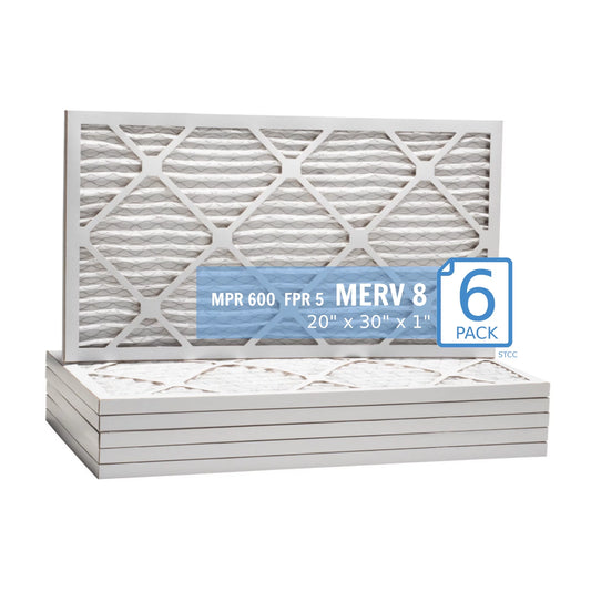 (6 MERV Air Surface 40 Pleated Mechanical Pack) 20x30x1, Filter, Extended Hi-E Purolator 8,