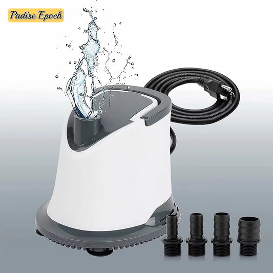 | Tank Quiet | Pool Water Adjustable Submersible Pump: 5000L/H 1320GPH | 6ft Suction Power Pond | Fish Cover Fountain Bottom for Waterfall | 110W Garden Aquarium with Cord Hydroponics