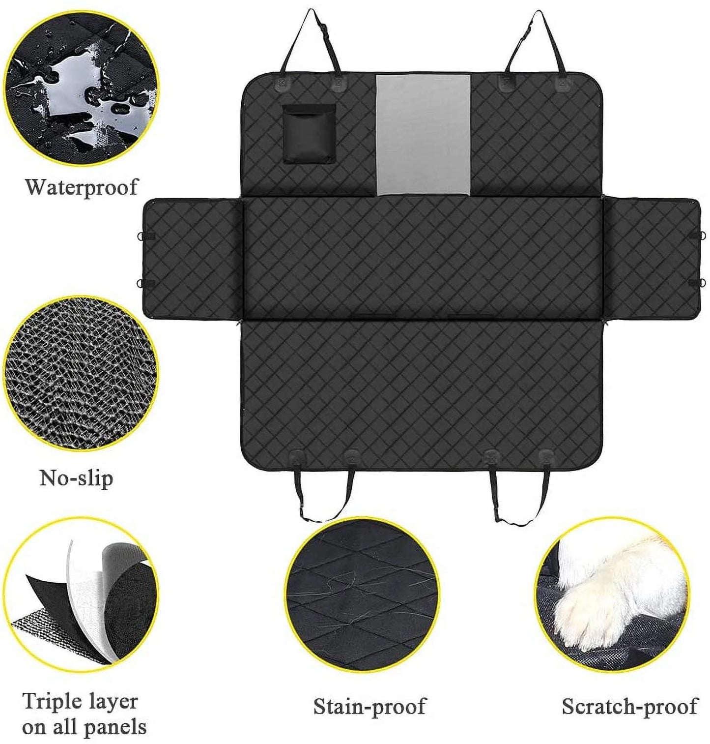 & Mesh Dogs Dog Dog Cover Trucks Protection Dog Cars Seat, Covers Cover Car for Window, Waterproof Car Scratchproof Seat SUVs Hammock Back with