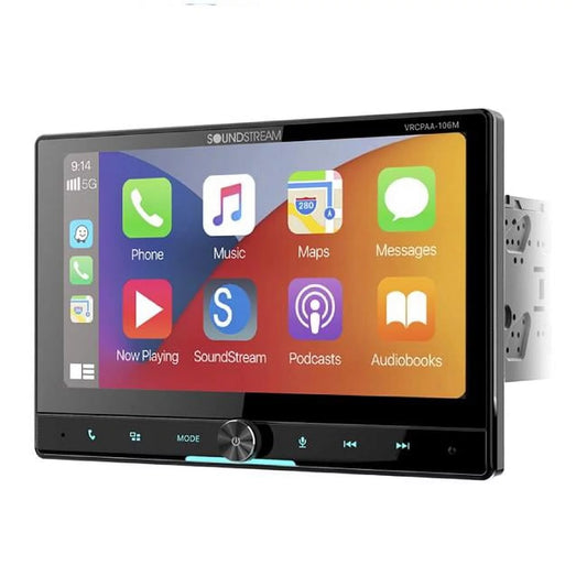 & Rotating 10.6 Stream Touch Mechless 360 Din Carplay Auto LCD Up-Down Keys in. 2 Sound Android